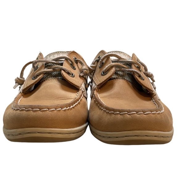 SPERRY - Songfish Topsider Tan and Cream Boat Shoes - Size 11 - Picture 3 of 10